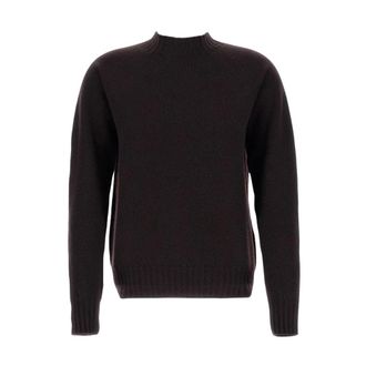 Drumohr Funnel Neck Pullover - Dames - Coltruien - Bruin - S - Wol - Truien & Vesten
