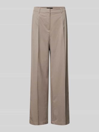 Vero Moda Loose Fit Stoffhose mit Bundfalten Modell NILA in Sand, Gr&ouml;&szlig;e 40/32