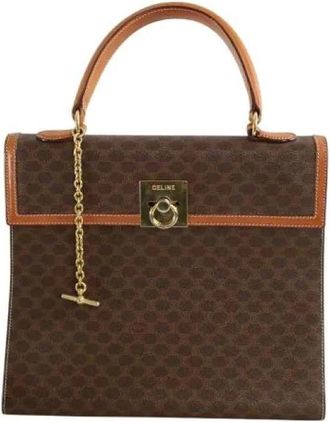 Celine Pre-owned Handbags, female, Brown, Size: ONE SIZE Pre-owned Vintage Leather Handbag