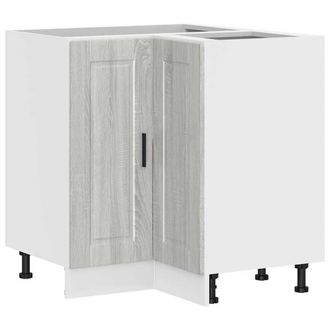 Berkfield Home Kitchen Corner Base Cabinet&not;Porto Grey Sonoma Engineered Wood