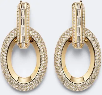 Messika Groove 18kt gold drop earrings with diamonds