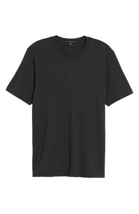 Travis Mathew Cloud Trim Fit Slubbed T-Shirt in Black at Nordstrom, Size Xx-Large