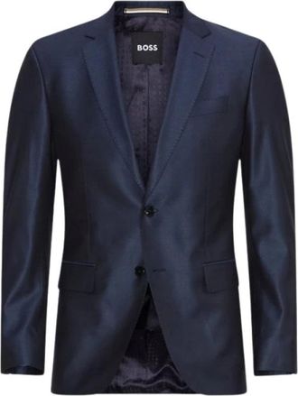 HUGO BOSS Pakken - Heren - Blazers - Blauw - XL - Leer - Jassen