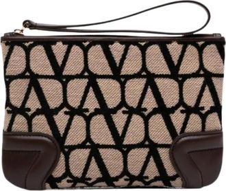 Valentino Pre-owned Polstasje - Dames - Vintage Clutch - Bruin - ONE Size - Leer - Vintage