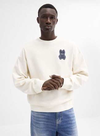 Psycho Bunny Mens Marlo herringbone logo sweatshirt