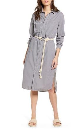 AG - Adriano Goldschmied Taylor Long Sleeve Midi Shirtdress in Carlisle Stripe at Nordstrom Rack, Size X-Small