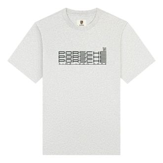 Aim&eacute; Leon Dore x Porsche Racing T-Shirt Silver Mix FW25CT045-SILV