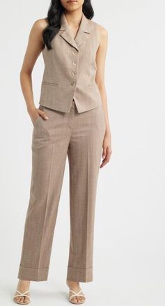 Anne Klein Cuff Ankle Pants in Rust Multi at Nordstrom, Size 12