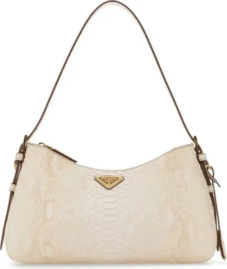 Prada Ivory Leather Aimee Shoulder Bag