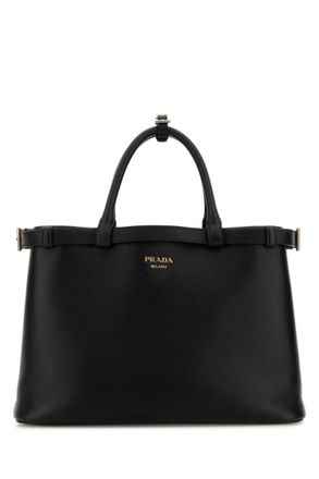 Prada Black Buckle Medium Handbag