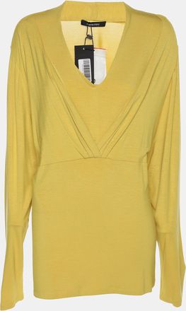 Elena Miro Yellow Jersey V Neck