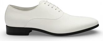 Infinity Leather Formele witte Oxford brogue schoenen van PU-lakleer voor heren
