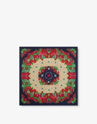 Moschino Printed silk scarf - Blue