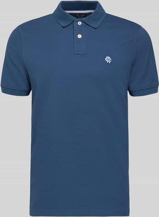 Mc Neal Slim Fit Poloshirt mit Logo-Stitching in Rauchblau, Gr&ouml;&szlig;e XXXL