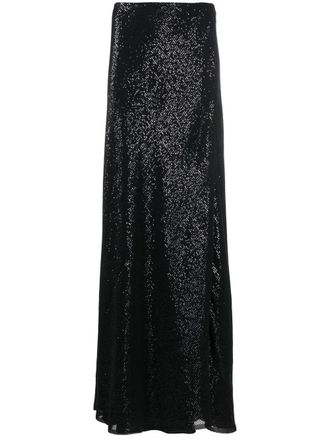 Brunello Cucinelli Maxi-rok met pailletten - Zwart
