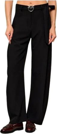 Pinko Pinko, Broeken, Dames, Zwart, M, Nieuwe Lexy Wijde Broek