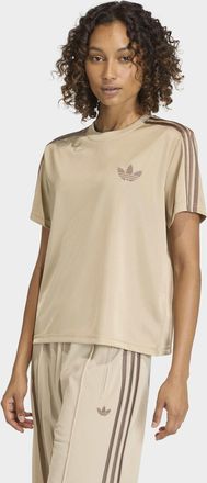 adidas T-Shirt ADIDAS ORIGINALS FB TEE, Damen, Gr. XL, stone khaki, earth strata, Obermaterial: 100% Polyester, Rundhals, Shirts T-Shirt