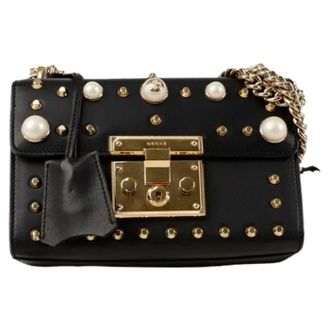 Gucci Pre-owned Cross Body Bags, female, Black, Size: ONE SIZE Pre-owned Padlock Mini Shoulder Crossbody Bag