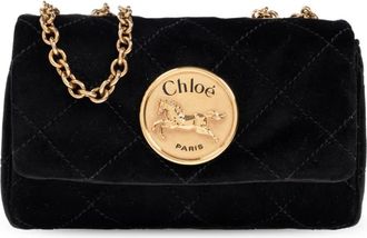 Chlo&eacute; Schoudertas Heritage Klein - Dames - Schoudertassen - Zwart - ONE Size - Katoen - Tassen