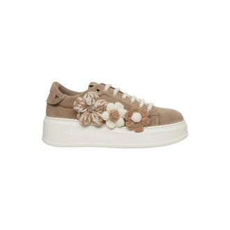 Gio+ Schoenen, Dames, Bruin, 41 EU, Su&egrave;de, Pia 444A Flowers Sneakers