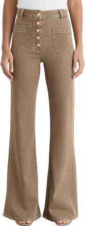 Anne Cole Reiss Petite Cali Twin Pocket Button Flared Jean