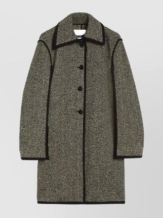 Jil Sander virgin wool single breasted coat