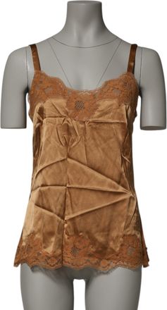 Dolce & Gabbana Brown Floral Lace Tank Lingerie Sleepwear Womens Underwear