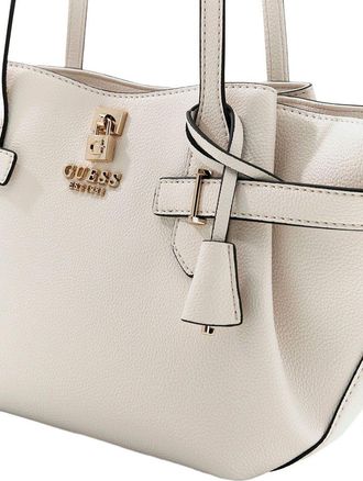 Guess Womens Satchel Bag Off White Polyurethane - Satchel-Bags