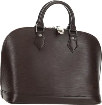 Louis Vuitton Alma Epi Leather Brown Leather Handbag (Pre-Owned)