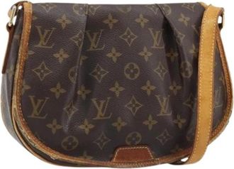 Louis Vuitton Pre-owned Monogram Canvas Schoudertas - Dames - Vintage Schoudertas - Bruin - ONE Size - Leer - Vintage