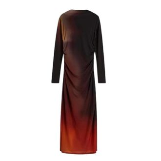 Desigual Kleedjes, Dames, Veelkleurig, M, Leer, Midi Jurk