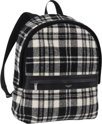 Saint Laurent Pre-owned Wool backpacks - Dames - Vintage Rugzakken - Zwart - ONE Size - Vintage