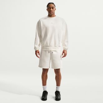 Nike Mens Standard Issue Therma-FIT 8 Brushed Fleece Basketball Shorts in White | IU3281-133