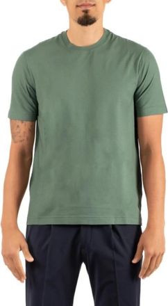 FILIPPO DE LAURENTIIS Tsmcjcrepe Crepe Katoenen T-shirt - Heren - T-shirts - Groen - XL - Katoen - Tops