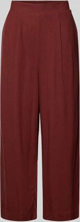 Vero Moda Regular Fit Culotte aus Viskose-Leinen-Mix Modell MYMILO in Rostrot, Gr&ouml;&szlig;e XL