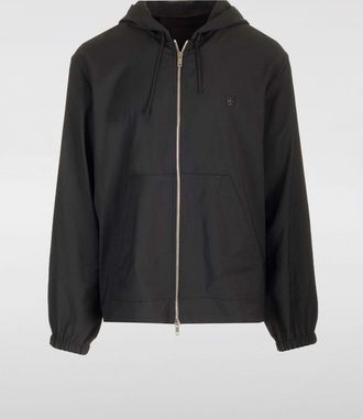 Givenchy Mens Hooded Zipup Track Jacket - Black - Size EU 48 (Mens)
