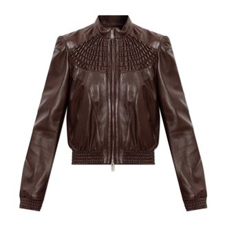 Alexander McQueen Dames, Jassen, Bruin, Maat: S Leer