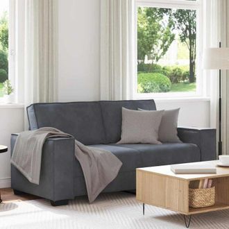 vidaXL Sof&aacute; De 2 Plazas De Terciopelo Gris Oscuro 140 Cm Vidaxl