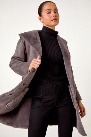 Roman Reversible Faux Sheepskin Coat