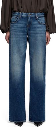 7 For All Mankind Low Rise Relaxed Straight Leg Jeans in Blue Core at Nordstrom, Size 24