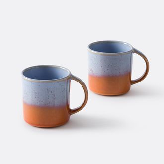 La Redoute Interieurs Set van 2 mokken in reactief geglazuurd aardewerk,Ikora