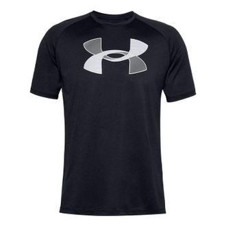 Under Armour Big Logo Tech Short Sleeve T-Shirt Black Grey 1357234-001