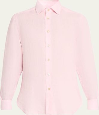 Kiton Mens Linen Sport Shirt