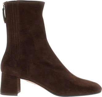 Aquazzura Schoenen, Dames, Bruin, 38 EU, Leer, Saint Honor&eacute; Bootie 50