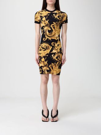 Versace Jeans Couture Cotton Dress with Baroque Pattern