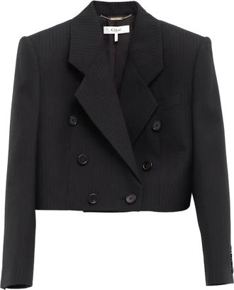 Chlo&eacute; Blazer Spencer a righe - Nero