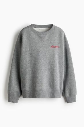 H&M Sweatshirt mit Motiv - Grau