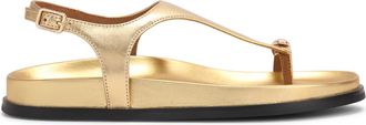 Kurt Geiger Womens Suede Rira Sandals - Gold - Size UK 6