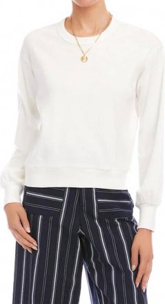 Karen Kane Long Sleeve Top In Off White