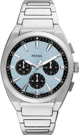 Fossil Everett Chronograph Quartz Light Blue Dial Mens Watch FS6105
